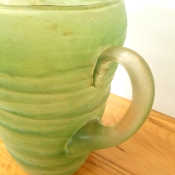 hand blown glass pitcher - Picture 6 of 9